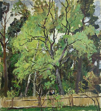 篱笆后面的树木 The trees behind the fence (1940)，孔科洛夫茨基