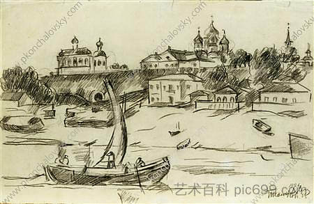 大诺夫哥罗德。克里姆林宫。 Veliky Novgorod. Kremlin. (1926)，孔科洛夫茨基