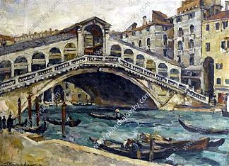 威尼斯。里亚托桥。 Venice. Rialto Bridge. (1924)，孔科洛夫茨基