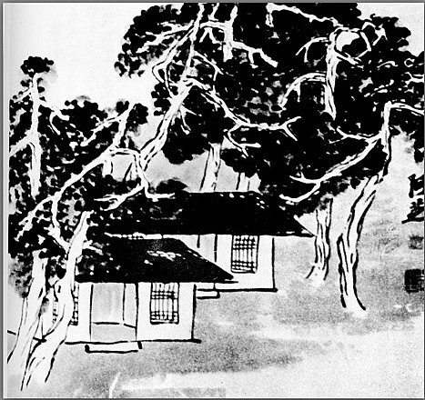 工作室里的树木 Trees in the studio (1933)，齐白石