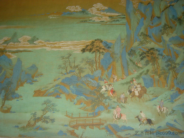 明皇之川行（局部） Emperor Minghuang's Journey to Sichuan (detail)，邱颖