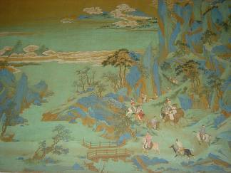 明皇之川行（局部） Emperor Minghuang’s Journey to Sichuan (detail)，邱颖