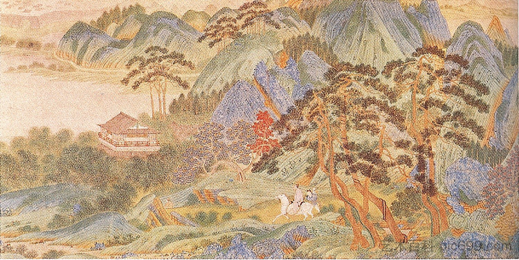 在浀阳告别（局部） Saying Farewell at Xunyang (detail)，邱颖