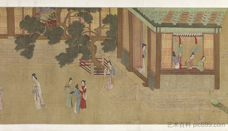 汉宫的春日清晨（景观C） Spring Morning in the Han Palace (View C) (1530)，邱颖