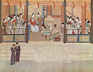 汉宫的春清（视图I，细节） Spring morning in the Han Palace (View I, detail) (1530)，邱颖