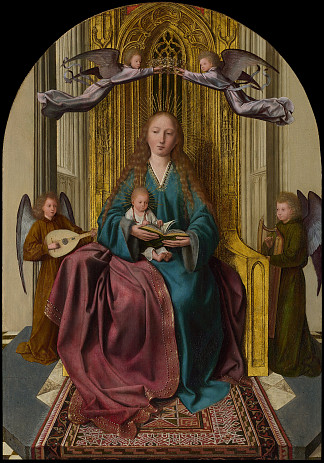 圣母子登基，有四个天使 The Virgin and Child Enthroned, with Four Angels (c.1506 – c.1509)，康坦·马西斯