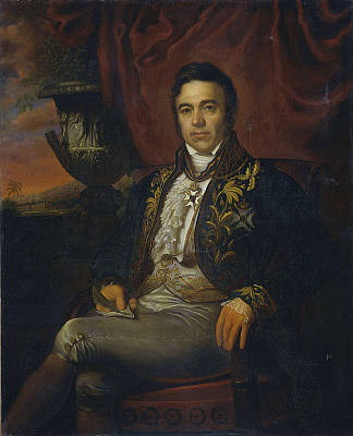 让·克雷蒂安·博德的肖像 Portrait of Jean Chrétien Baud (1835)，拉登·萨利赫