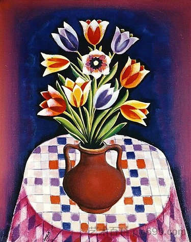 静物与鲜花 Still life with Flowers (1967)，尼德尔切夫