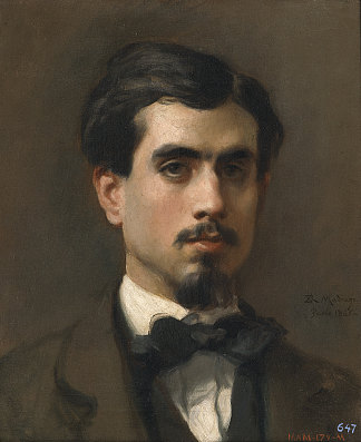 画家胡安·里瓦斯·奥尔蒂斯 The Painter Juan Rivas Y Ortiz (1865)，雷蒙多·德·马达佐