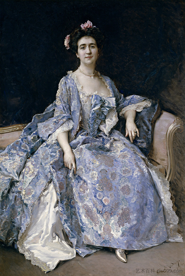 玛丽亚·哈恩，画家的妻子 Maria Hahn, Painter's Wife (1901)，雷蒙多·德·马达佐