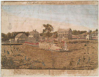图版 I.列克星敦战役，1775年4月19日 Plate I. The battle of Lexington, April 19th 1775 (1775)，拉尔夫·厄尔