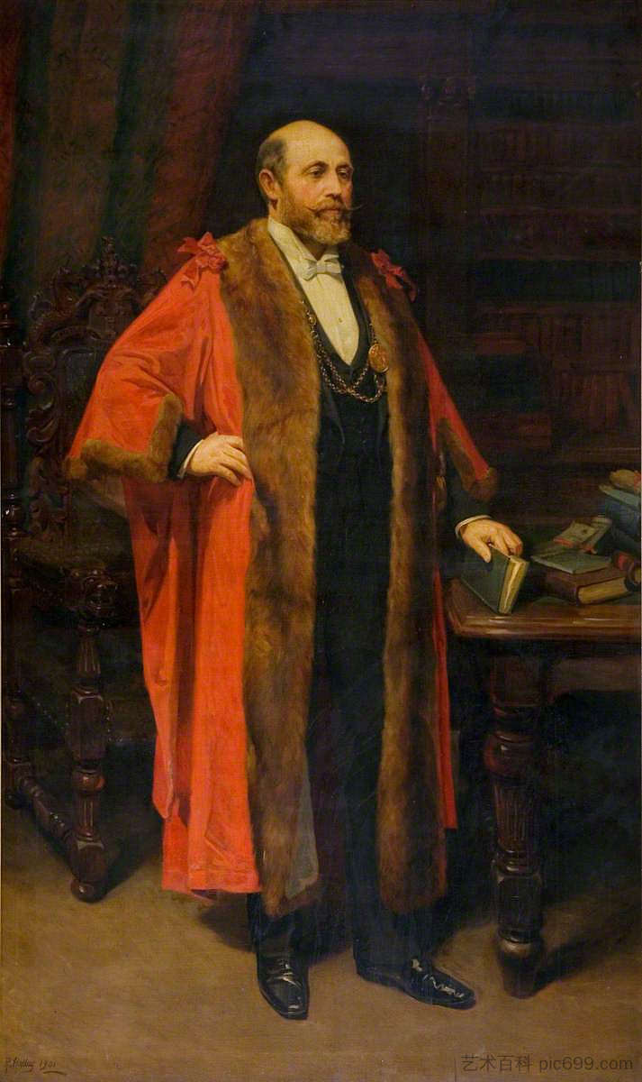 市议员 H. W. 牛顿爵士，太平绅士 Alderman Sir H. W. Newton, JP (1901)，拉尔夫·赫德利