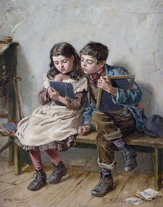 在学校 In School (1883)，拉尔夫·赫德利