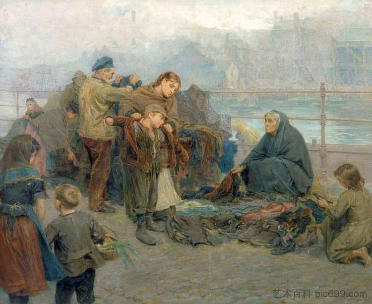帕迪服装市场，桑盖特 Paddy's Clothes Market, Sandgate (1898)，拉尔夫·赫德利
