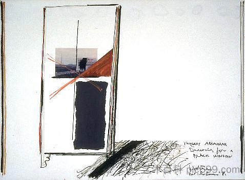 走向阿拉莫阿纳（黑色窗户的绘图） Towards Aramoana (Drawing For A Black Window) (1981)，拉尔夫霍特