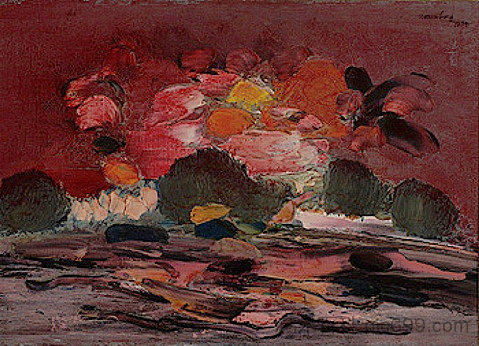 蒙希根岛海景 Monhegan Island Seascape (1959)，拉尔夫·罗斯伯勒格