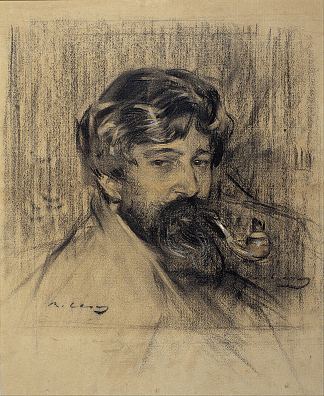 圣地亚哥·鲁西诺尔的肖像 Portrait of Santiago Rusiñol，拉蒙·卡萨斯