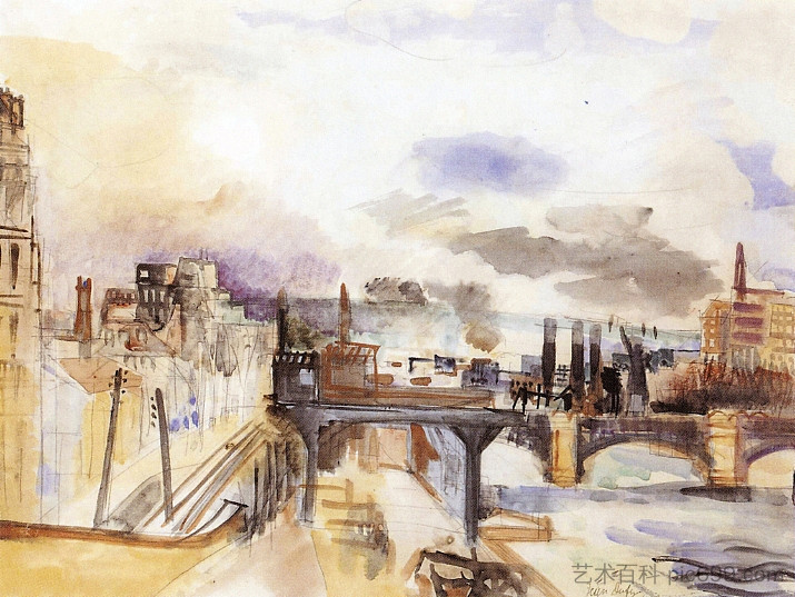 巴黎桥 Parisian Bridge (1922)，劳尔·杜飞