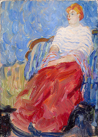 艺术家妹妹苏珊娜·杜菲的肖像 Portrait of the Artist's Sister, Suzanne Dufy (1904)，劳尔·杜飞