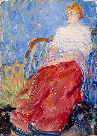 艺术家妹妹苏珊娜·杜菲的肖像 Portrait of the Artist’s Sister, Suzanne Dufy (1904)，劳尔·杜飞