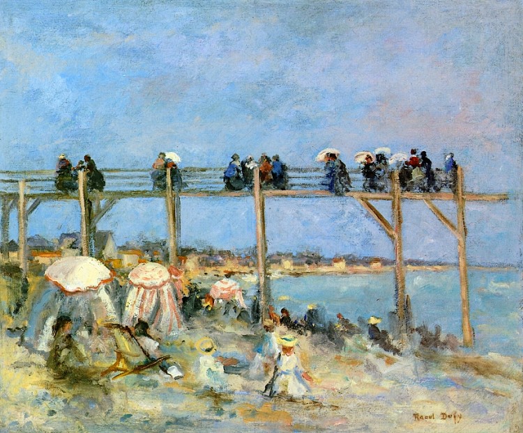 圣阿德烈斯海滩 The Beach at Sainte Adresse (1902)，劳尔·杜飞