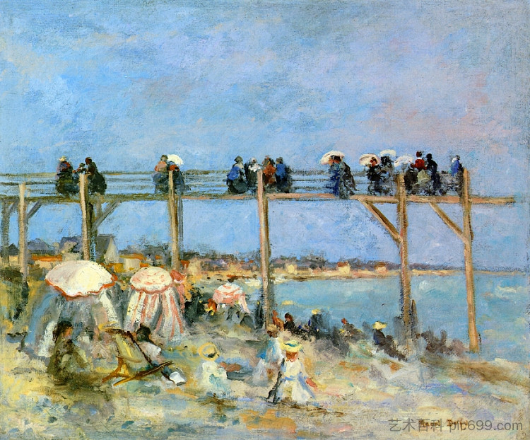 圣阿德烈斯海滩 The Beach at Sainte Adresse (1902)，劳尔·杜飞