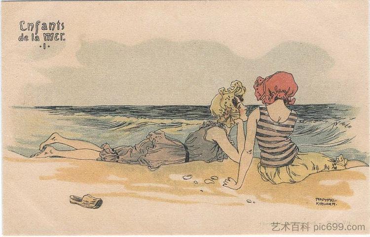 海上的男孩和女孩 Boys and girls at sea，拉斐尔基什内尔
