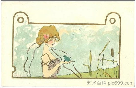 女孩与动物 Girls with Animals (1901)，拉斐尔基什内尔