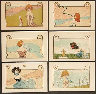 女孩与动物 Girls with Animals (1901)，拉斐尔基什内尔