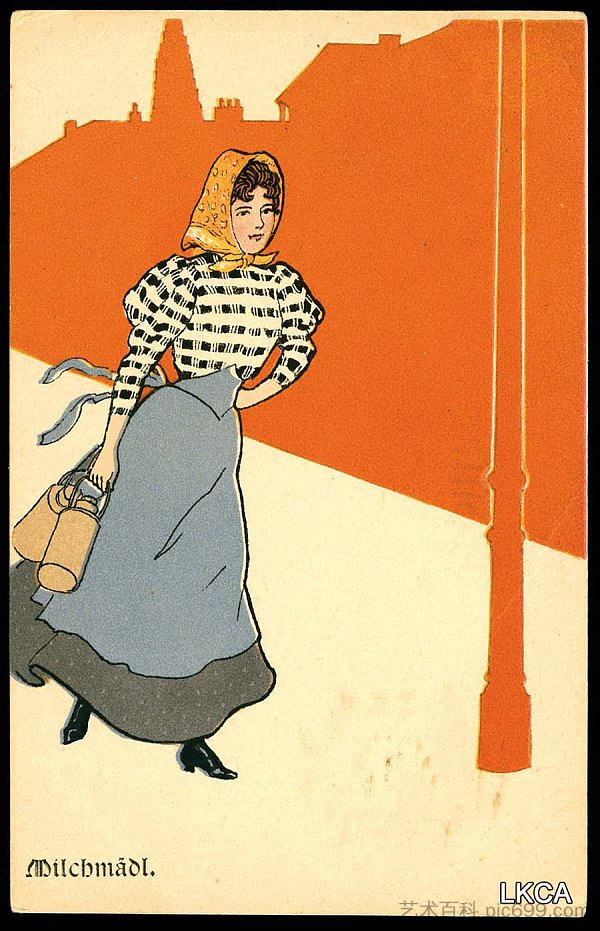 挤 奶 女工 Milkmaid，拉斐尔基什内尔