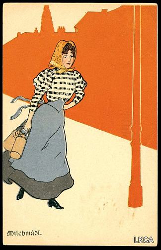 挤 奶 女工 Milkmaid，拉斐尔基什内尔