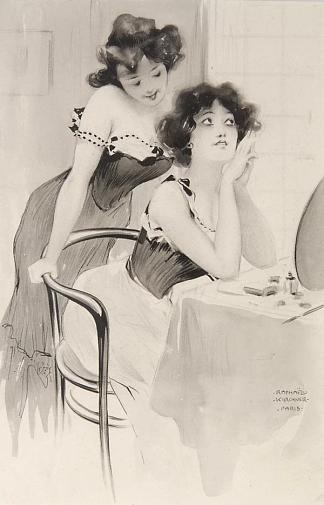 在梳妆台上 On the dressing table (1904)，拉斐尔基什内尔