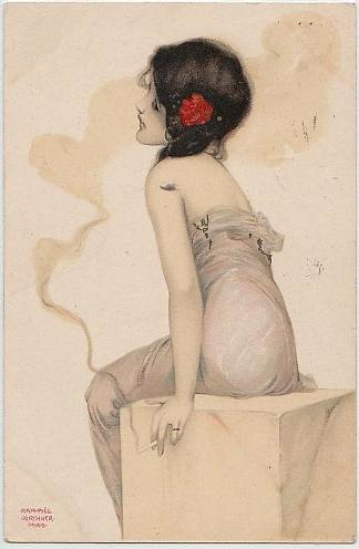 吸烟妇女 Smoking Women (1904)，拉斐尔基什内尔