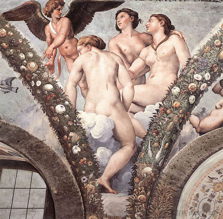 丘比特和三个恩典 Cupid and the Three Graces (1517)，拉斐尔