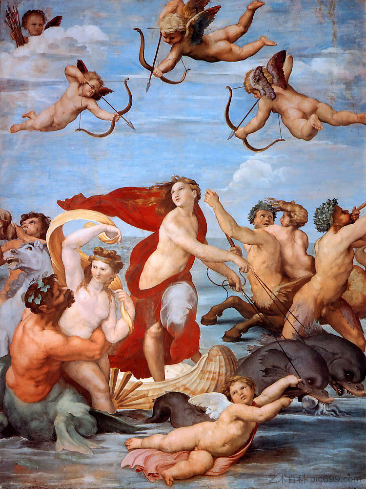 加拉蒂亚的胜利 The Triumph of Galatea (1512)，拉斐尔