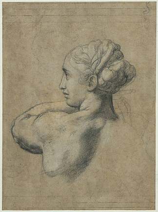 一个女人的头 Head of a Woman (c.1517 – 1520)，拉斐尔