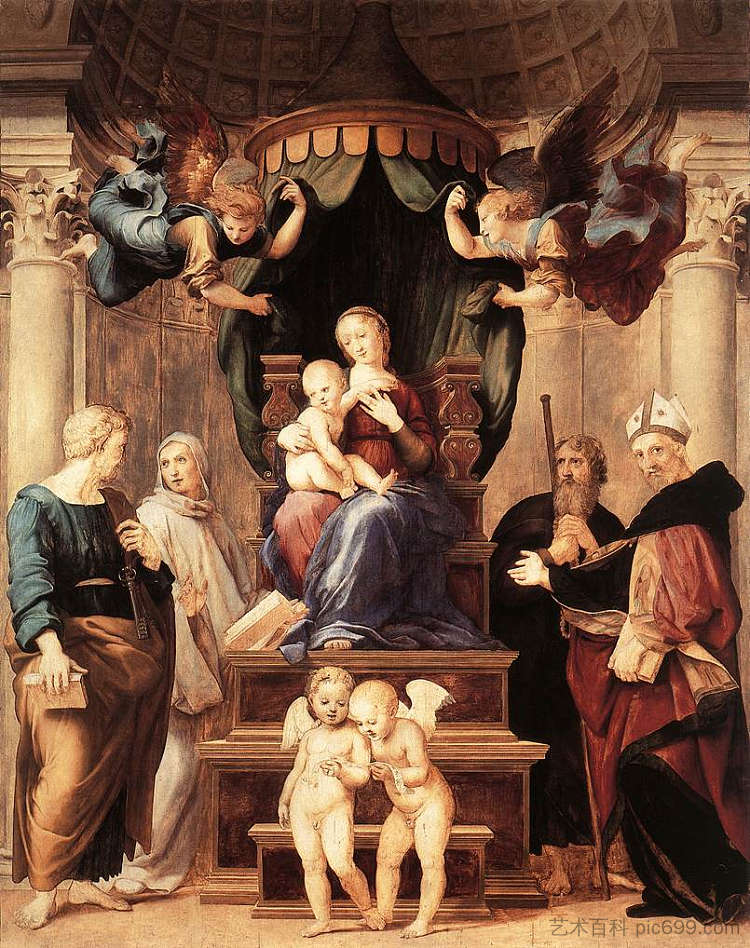 巴尔达基诺的麦当娜 Madonna of the Baldacchino (1506),拉斐尔