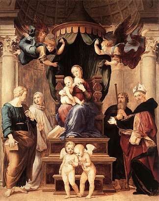 巴尔达基诺的麦当娜 Madonna of the Baldacchino (1506)，拉斐尔