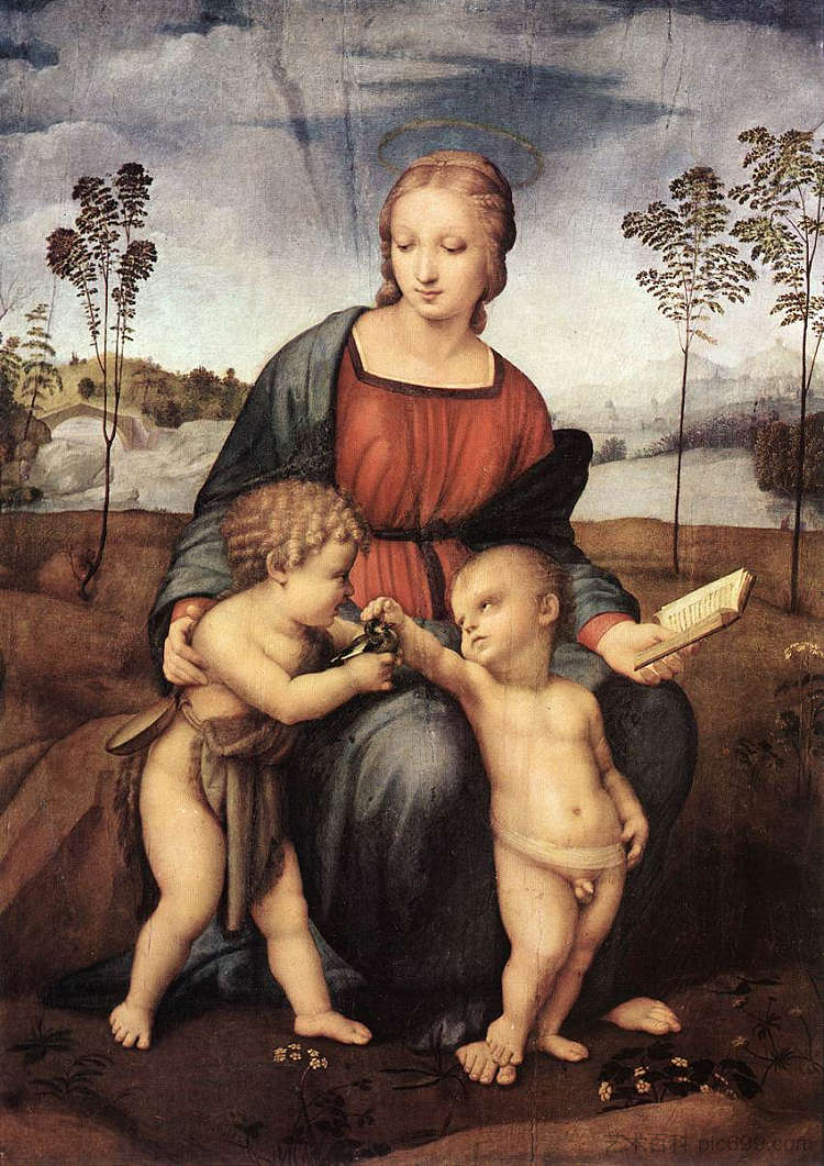 金翅雀的麦当娜 Madonna of the Goldfinch (c.1506)，拉斐尔