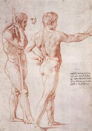 裸体研究 Nude Study (c.1515)，拉斐尔