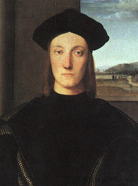 乌尔比诺公爵吉多巴尔多·达·蒙特费尔特罗的肖像 Portrait of Guidobaldo da Montefeltro, Duke of Urbino (1506)，拉斐尔