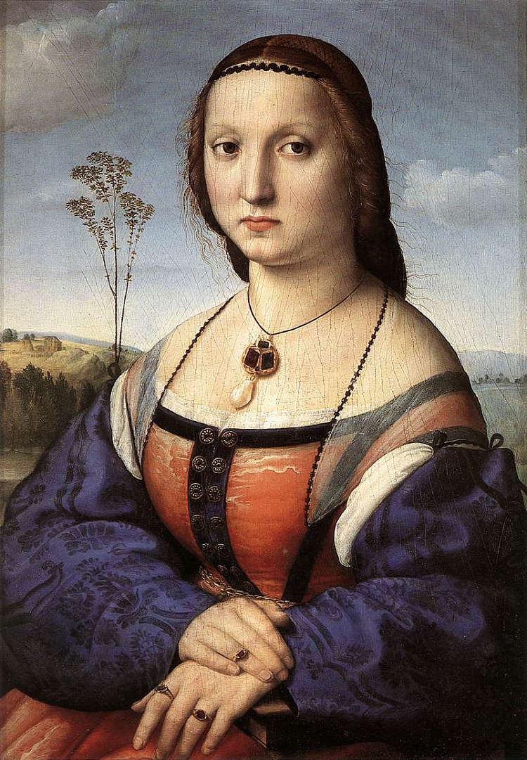 马达莱娜·多尼的肖像 Portrait of Maddalena Doni (1506)，拉斐尔