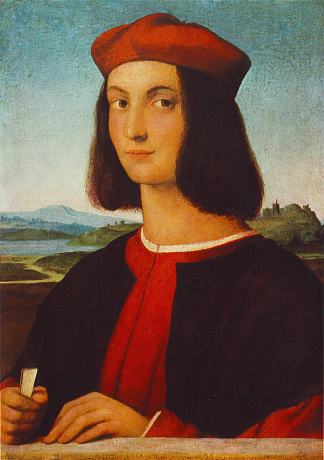 年轻的彼得罗·本博的肖像 Portrait of the Young Pietro Bembo (1504)，拉斐尔