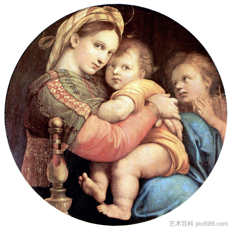 麦当娜德拉塞迪亚 Madonna della Sedia (1518)，拉斐尔