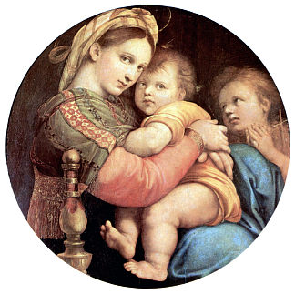 麦当娜德拉塞迪亚 Madonna della Sedia (1518)，拉斐尔