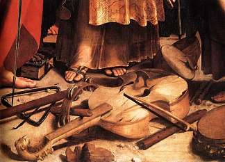 圣塞西莉亚与圣徒（局部） St. Cecilia with Saints (detail) (1516)，拉斐尔