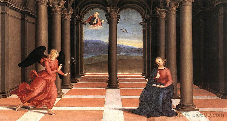 天使报喜 The Annunciation (1502 - 1503)，拉斐尔