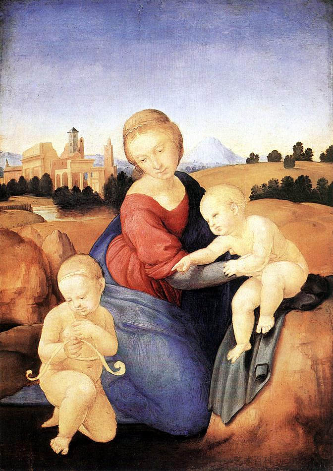 埃斯特朦胧麦当娜 The Esterhazy Madonna (c.1507 - 1508)，拉斐尔