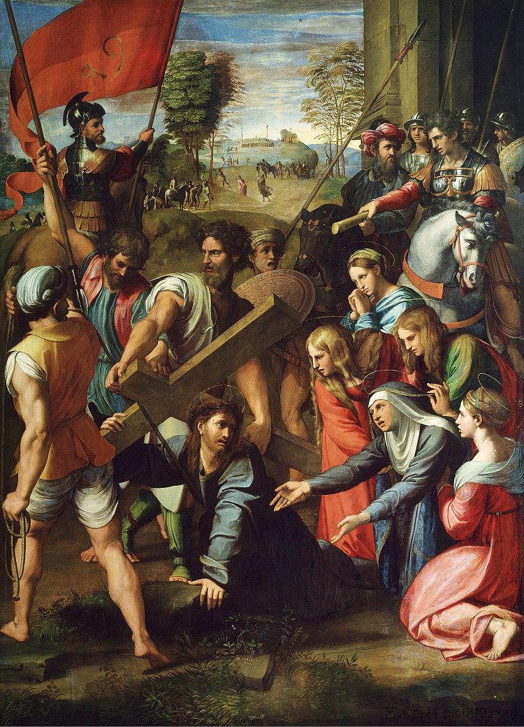 髑髅地路上的堕落 The Fall on the Road to Calvary (1517),拉斐尔