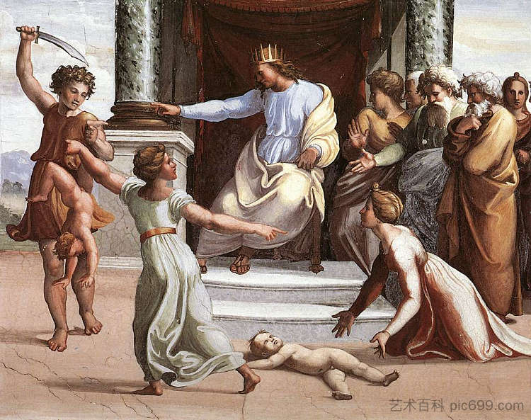 所罗门的审判 The Judgment of Solomon (1518 - 1519),拉斐尔